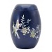 Glass Fibre Urn (Blue with a "Mother of Pearl" Bird Design) 